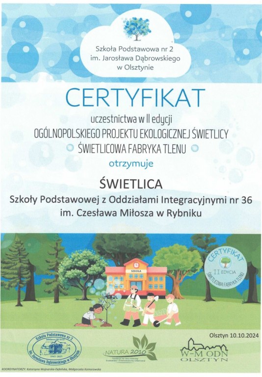 Ogólnopolski projekt ekologicznej świetlicy 