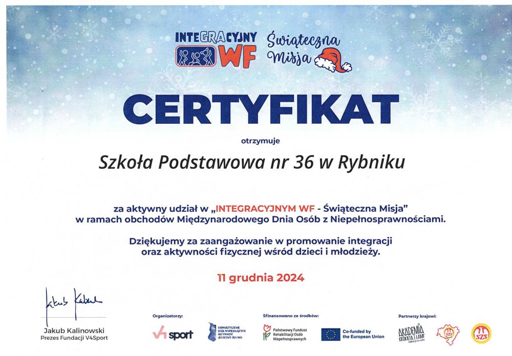 Integracyjny WF Świąteczna Misja